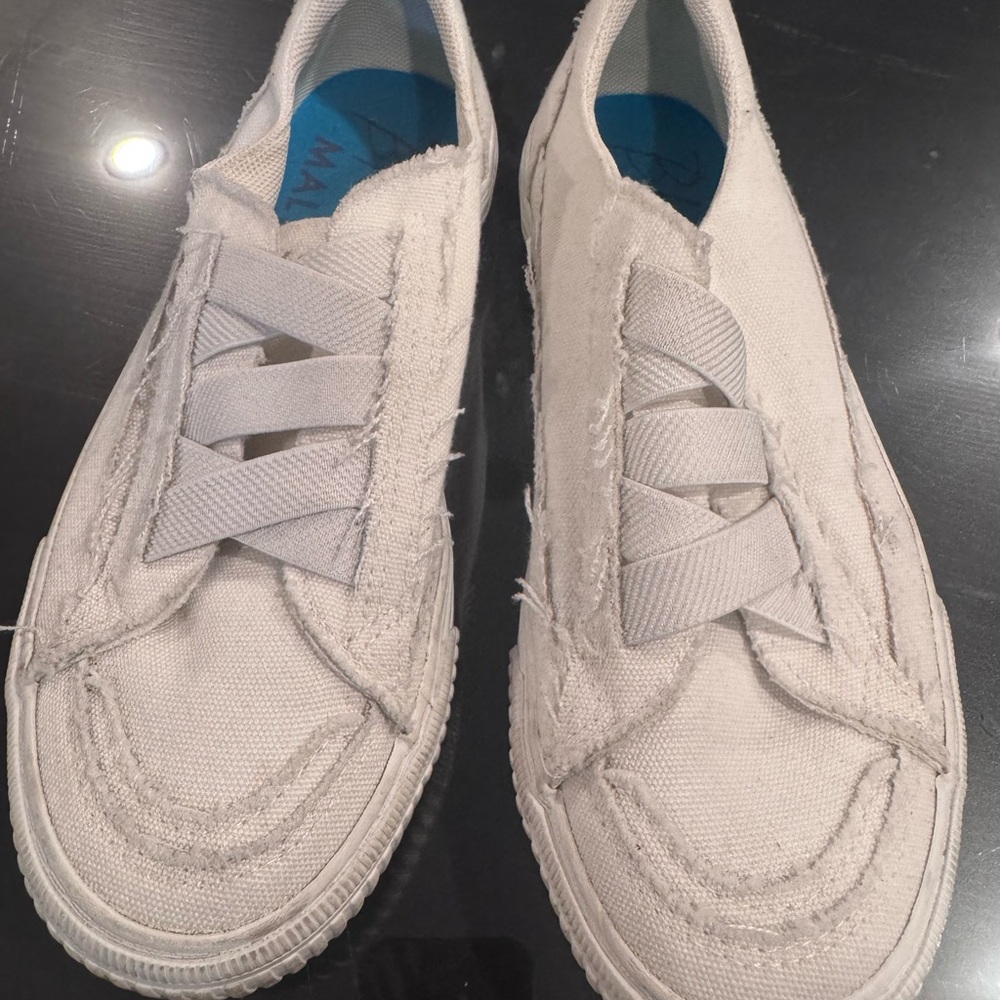 Women Canvas Slip-On Loafers in White